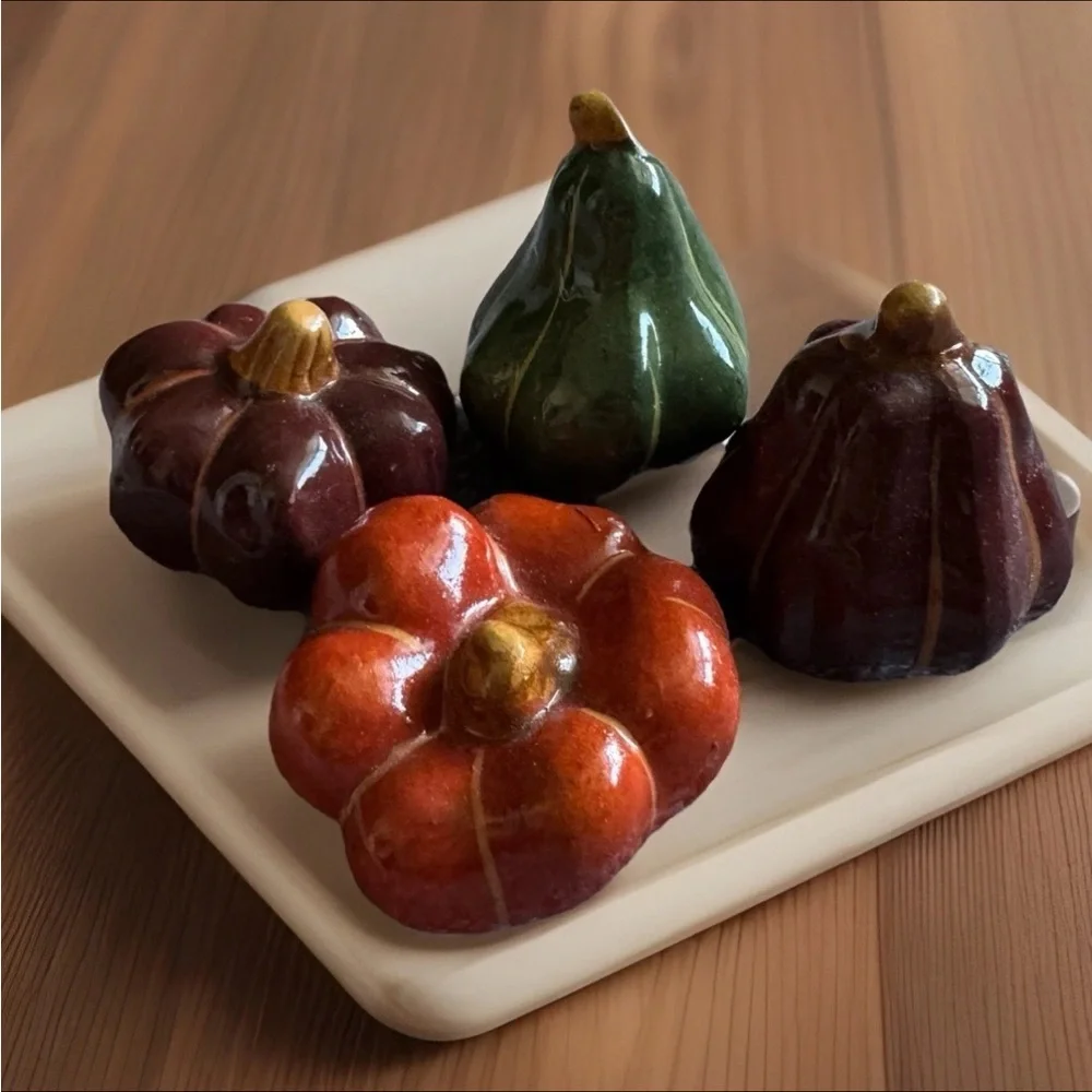 PIER 1 Fall Harvest Decorative Fruit Decor Set of 10 Mini Pumpkins Squash NOB